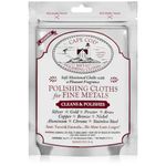 Cape Cod Metal Polishing Cloths – Reusable Anti-Tarnish Cleaning Wipes for Fine Metals, Watches & Jewellery – Restores Shine on Silver, Gold, Brass, Copper & Stainless Steel – Vanilla Scent