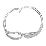 Silver Choker Necklace Exaggerated Torques Chunky Collar Necklace Heavy Metal Punk Chain Necklace for Women Girls