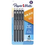 Paper Mate Inkjoy Gel Pens, Medium Point, 4-Pack, Black (1956275)