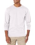 SOFFE Men's Long-Sleeve Cotton T-Shirt, White, Large