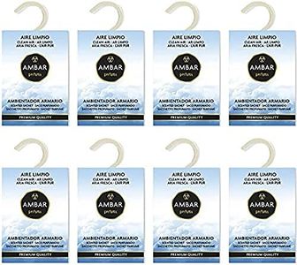 Ambar Perfums Ambientador Armario Aire Limpio Sobres Perfumados 0% Alcohol +45 días duración. Pack de 8 uds x 13 gr.
