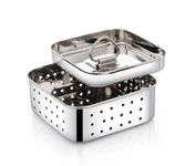 AIRA Stainless Steel Square Paneer/Tofu/Sprout Press Mould Maker Strainer Silver Size - 350 ML
