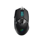 MOJO Pro Performance Silent Gaming Mouse - Wired Gaming Mouse w/ 9 Programmable Buttons including Sniper (rapid fire) key, 12000 DPI, 1000 Hz, Force Adjustable Buttons, Custom Gamer Profiles, and more