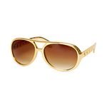 Blockbustercostumes Signature Elvis Sunglasses Color-Gold