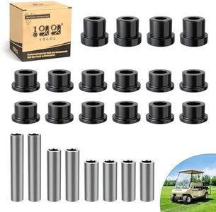 10L0L Front Leaf Spring & Upper A Arm Bushing Kit for Club Car DS Golf Cart 1992-up, Replace OEM 1016346 1016349 1016350 1012303 1015583