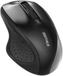 Buffalo BSMBB305BK 5-Button Bluetooth 5.0 Blue LED Mouse, Black, Backward/Forward Button, Energy Saving