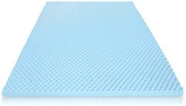 Milliard 2in. Egg Crate Gel Memory Foam Mattress Topper - Twin, Mattress Pad Provides Great Pressure Relief, Gel Infusion Contributes to a Cooler Night Sleep (Twin)