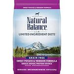 Natural Balance L.I.D. Limited Ingredient Diets Dry Dog Food, Grain Free, Sweet Potato & Venison Formula, 4.5-Pound