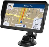 GPS Navigator for Car, Latest 2025 Map, Real Voice Spoken Turn-by-Turn Direction Reminding Navigation System, 9 inch Touch Screen Vehicle GPS with Speed and Red Light Warning
