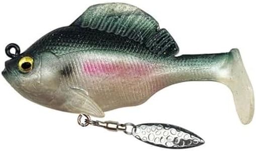 USA Bass Tackle - Hand Poured Underspin Gill - Weedless Gilly Paddletail Sleeper Swimbait with Bass-Tech Soft Plastic & Owner Mega Jig Hook Largemouth Smallmouth Spotted Bass (3/8, US Gizzard)