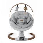 Baby Swings for Infants, Monamii Baby Swing, Bluetooth Infant Swing with Music Speaker, 5 Speeds and Remote Control, Electric Swing for Baby, Portable Baby Swing, Indoor & Outdoor Use (Grey)