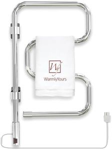 WarmlyYours 4-Bar Elements Towel Warmer, Plug-in, Polished Chrome