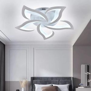 Arcadia Plafoniera Led Soffitto Moderna con Luce Calda e Fredda Dimmerabile, Telecomando e App per Cellulare - Lampadario Camera da Letto, Soggiorno, Cucina, Cameretta e Salotto - 4000LM 48W 60Cm