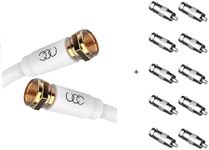 6FT Coaxial Cable and 10pcs BNC Female to RCA Male Connector