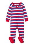 Leveret Footed"Striped Baby Boy" Pajama Sleeper 100% Cotton (Size 6M-5T) - Multi - 2 Years