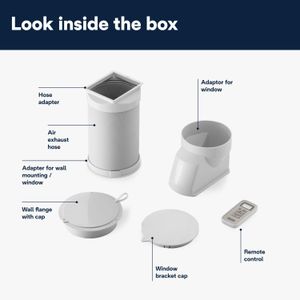 De'Longhi Pinguino Compact Portable Air Conditioner 8,300 BTU – 3-in-1, White, Window Kit