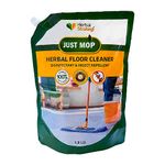 Herbal Strategi Floor Cleaner - Lemongrass, Natural, Vegan & Eco-Friendly | Natural Disinfectant Kills 99.9% germs | Insect Repellent with 100% Herbal Actives | Baby and Pet Safe | 1.8L Refill Pack