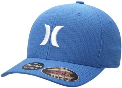 Hurley Men's Baseball Cap – Lightweight Curved Bill H2O Dri Fitted Caps for Men, Size Small-Medium, Royal Pulse