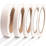 DOAY 5 Rolls Pinstripe Tape - Masking Tape 1/16", 1/8", 1/4", 1/2", 3/4" - Thin Painters Masking Automotive Tape for DIY, Car, Auto, Paint, Art, Tumblers (White)