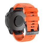 OVERSTEP Fenix 6 Watch Band for Garmin Fenix 6 Pro/Fenix 5/Fenix 5 Plus/Fenix 7/Forerunner 935/Forerunner 945/Approach S60/Quatix 5 Smartwatch (Orange)