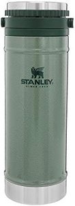 Stanley Travel Mug French Press 16oz with Double Vacuum Insulation, Stainless Steel Coffee Mug, Dishwasher Safe, Hammertone Green,1 Count