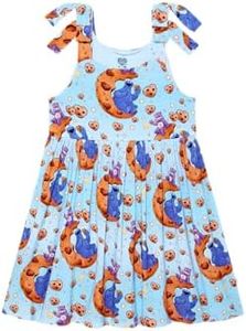 Posh Peanut Share Bear and Cookie Monster - Bow Babydoll Dress - 10-12 Years