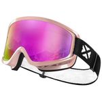 MAXJULI Ski Goggles,Snow Sports OTG Snowboard Goggles for Men Women & Youth 100% Protectin Snowmobile Skiing Skating M7