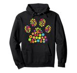 Dog paw flowers dog mom miss Dog Lovers Bello Pullover Hoodie