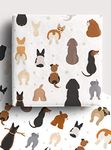 4 x Fun Eco Dog Wrapping Paper Sheets 70cm x 50cm - Premium Recyclable Animal Gift Wrap Designed for Father's Day, Birthday and more. Made in the UK