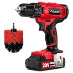 AVID POWER 20V Cordless Drill Set, 320 in-lbs Torque Power Drill/Driver Kit with Drill Brush, 2 Variable Speed, 3/8'' Keyless Chuck (Drill Bit Set Not Included)