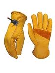 Heavy-Duty Cowhide Work Gloves Leat