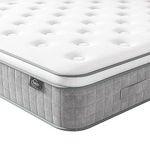 TeQsli Super King Mattress 6FT, 10 Inch Medium Firm Gel Memory Foam Pocket Sprung Hybrid Mattress Orthopedic for Pressure Relief Motion Isolation - Edge Support & OEKO-TEX 100, 180x200x25cm