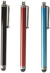 Bastex 3 pcs Aqua Blue/Black/Red Stylus/styli Touch Screen Cellphone Tablet Pen for iPhone 4 4s 3 3Gs iPod Touch iPad 2 Motorola Xoom, Samsung Galaxy, BlackBerry Playbook Barnes and Noble Nook Color