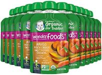 Gerber Organic Baby Food Pouches, Toddler, WonderFoods, Mango Peach Carrot Sweet Potato & Oatmeal, 3.5 Ounce (Pack of 12)