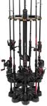 KastKing V16 Revolution Fishing Rod Rack - Fishing Pole Rack Holds Up to 16 Fishing Rods or Combos, Lightweight and Durable ABS Construction, Space-Saving Fishing Rod Holders for Garage