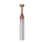 HARFINGTON T-Slot Milling Cutter 6mm Cutting 3mm Depth 6mm Shank Solid Carbide Titanium Coated 4 Flutes T Slot End Mill for Stainless Steel Alloy