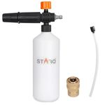 STARQ Brass 1 Ltr Professional Adjustable Snow Foam Lance/Cannon With 1/4" Quick Release Connector, Heavy Duty Foam Blaster For High Pressure Washer