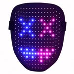 LED Mask - Light-Up Cosplay Robot Mask for Kids and Adults - Cool Halloween Costume Face Mask with Electric