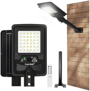 hardoll 100W Solar Street Light for Home, Garden & Outdoor | 1200 Lumens Waterproof LED Lamp with Motion Sensor Auto ON/Off, Remote & 6000mAh Battery IP65, 1-Year Warranty (Cool White - Pack of 1