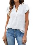 Blooming Jelly Womens White Blouse 
