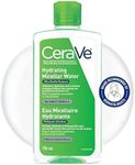 Cerave Micellar Water Hydrating Facial Cleanser and Eye Makeup Remover with Essential Ceramides, Hyaluronic Acid and Niacinamde (Vitamin B3), Fragrance Free & Non-irritating, 296ml