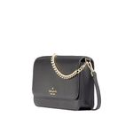 Kate Spade New York Women's Madison Saffiano Leather Flap Crossbody Bag, Black