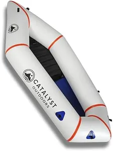Catalyst Outdoors Ultra-Lightweight Inflatable Kayak for Adults & Kids - 1 Person Packraft, Durable TPU, Compact, Rapid Inflate, Ideal for Fishing & Adventure