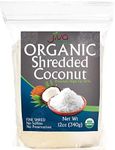 Organic Shredded Coconut Unsweetened 12oz | Desiccated Flakes | Premium Full Fat | Gluten-Free, Non-GMO, Keto Paleo Friendly for Baking | by Jiva Organics