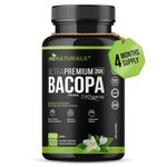 miNATURALS Brain and Memory Supplement Capsules | Bacopa Monnieri Synapsa | Clinically Studied Formula | 120 ct