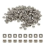 SUPERFINDINGS about 220Pcs Stainless Steel M3 Square Nuts Square Thin Nuts 5.4mm Insert Nut for Lock Washers,Hole: 2.5mm