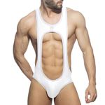 Men's Sexy Suspender Backless Wrestling Singlet One-Piece High Cut Leotard Bulge Pouch Jockstrap Thong Jumpsuits Bodysuit Underwear Lingerie Briefs Beach Swimwear Nightclub Pool Party Bikini Costume