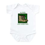 CafePress - My Daddy Wears Combat Boots Onesie - Cute Infant Bodysuit Baby Romper Cloud White