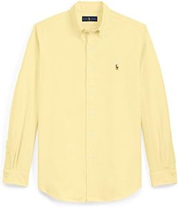 Ralph Lauren Polo Mens Classic Fit Buttondown Oxford Shirt (BSR Yellow, Large)