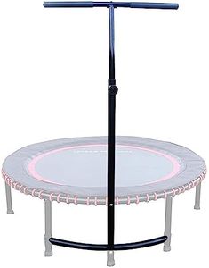 LEAPS & REBOUNDS: Adjustable Stabilizer Bar - Fits All L&R Fitness Trampolines - Grippable & Cushy Foam Handles - Easy Assembly, Slips Over Existing Legs - Trampoline Sold Separately